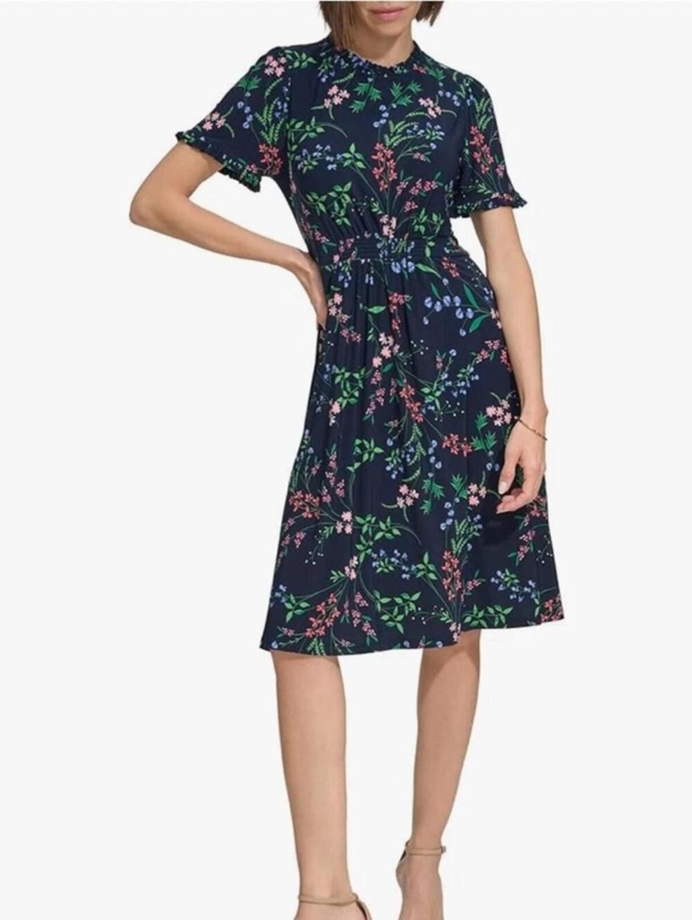 Tommy Hilfiger Womens, Shift Dress, Sky Captain/Sherbet - Size 10 EUC